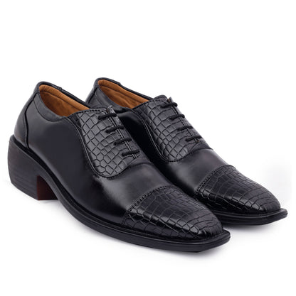BXXY Men's Height Increasing Fashionable Formal and Casual Wear Lace-Up Shoe