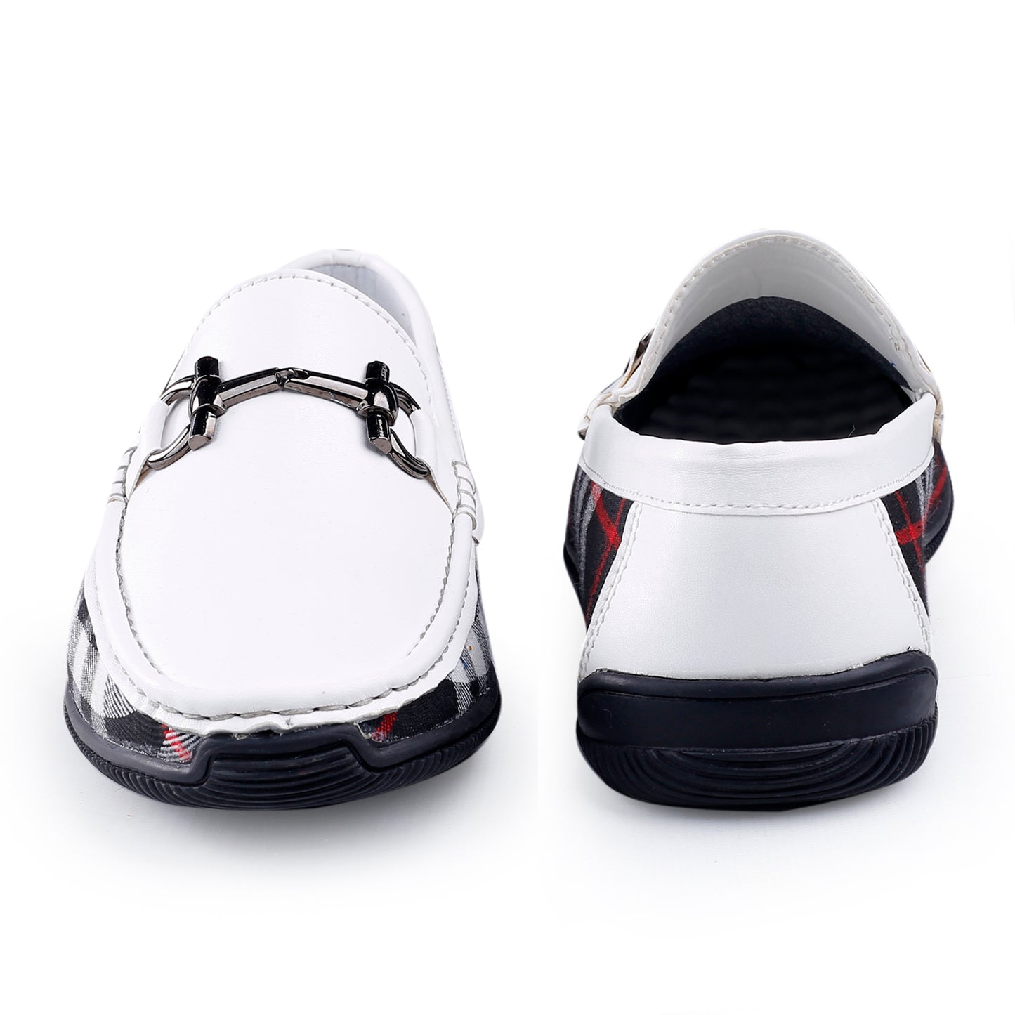 Men's Vegan Leather Fashionable Buckle Loafers for All Seasons