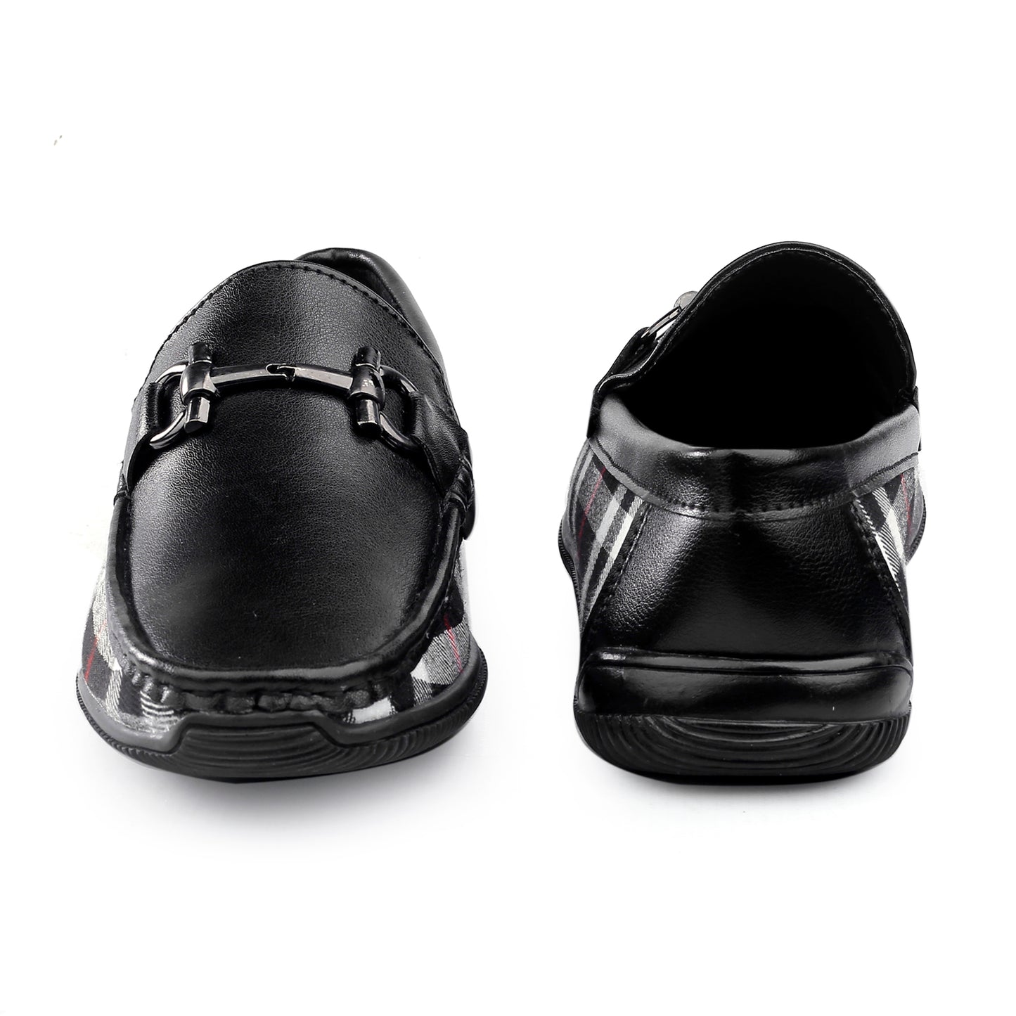 Men's Vegan Leather Fashionable Buckle Loafers for All Seasons
