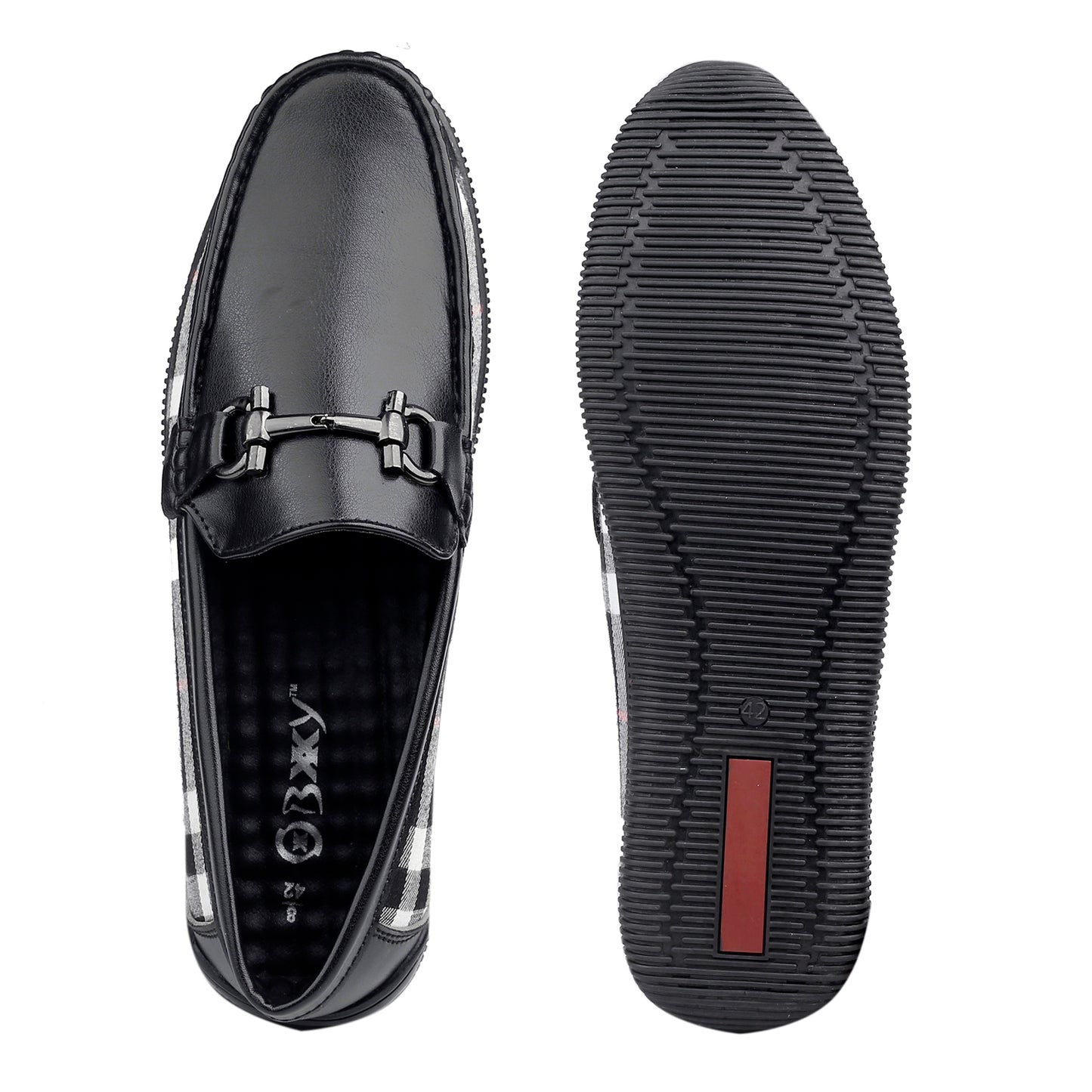 Men's Vegan Leather Fashionable Buckle Loafers for All Seasons
