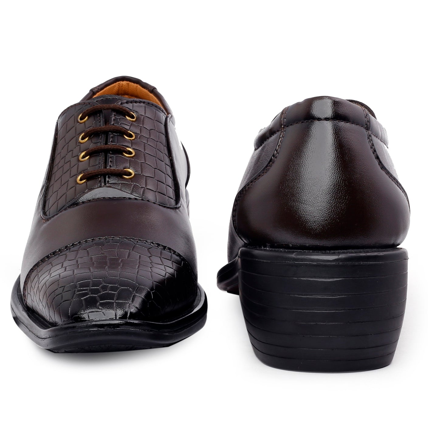 BXXY Men's Height Increasing Fashionable Formal and Casual Wear Lace-Up Shoe