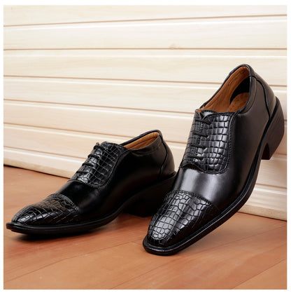 BXXY Men's Height Increasing Fashionable Formal and Casual Wear Lace-Up Shoe