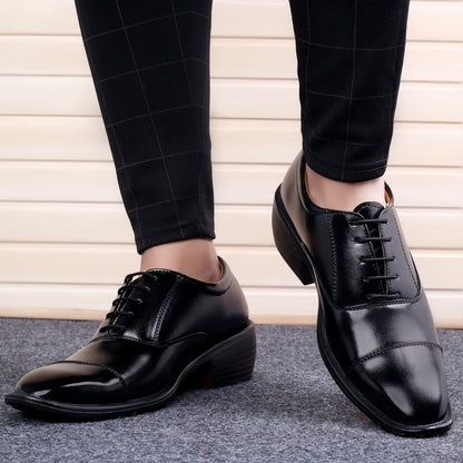 BXXY Men's Height Increasing Formal Office Wear Lace-Up Shoe