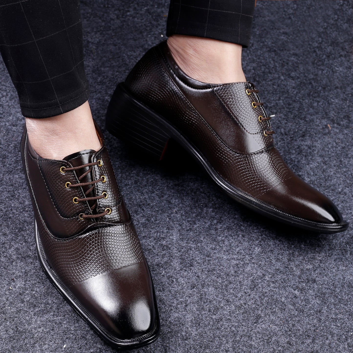 BXXY Men's Height Increasing Stylish Casual and Formal Wear Lace-Up Shoe