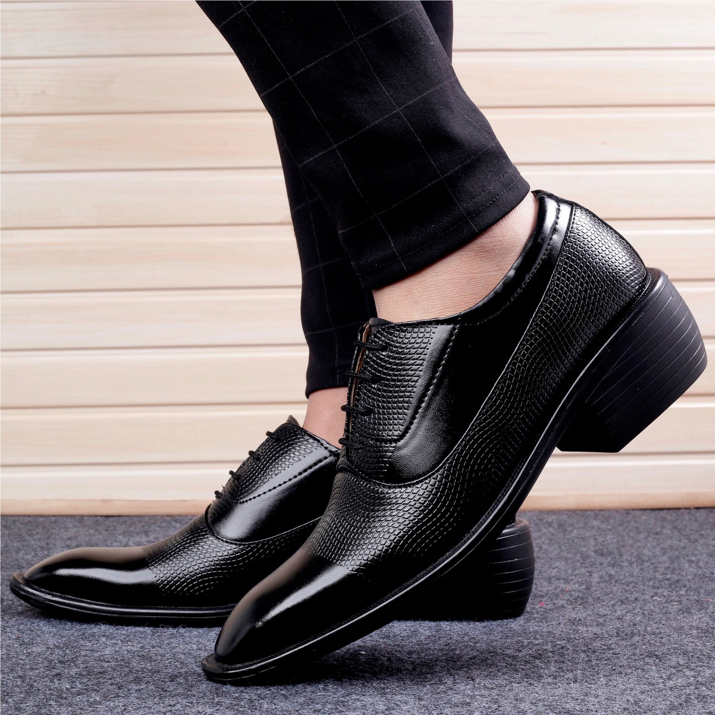 BXXY Men's Height Increasing Stylish Casual and Formal Wear Lace-Up Shoe