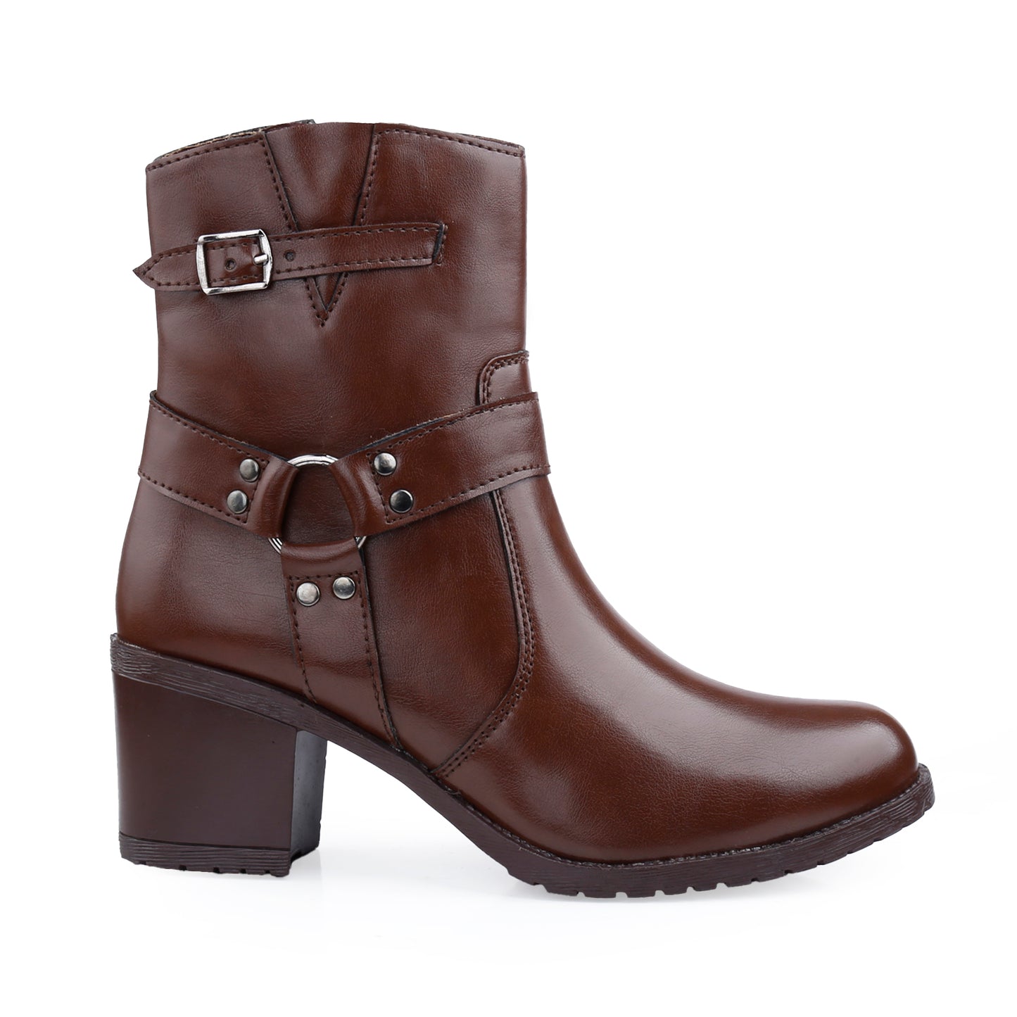 Elegant Black Vegan Ankle Zipper Boots for Women