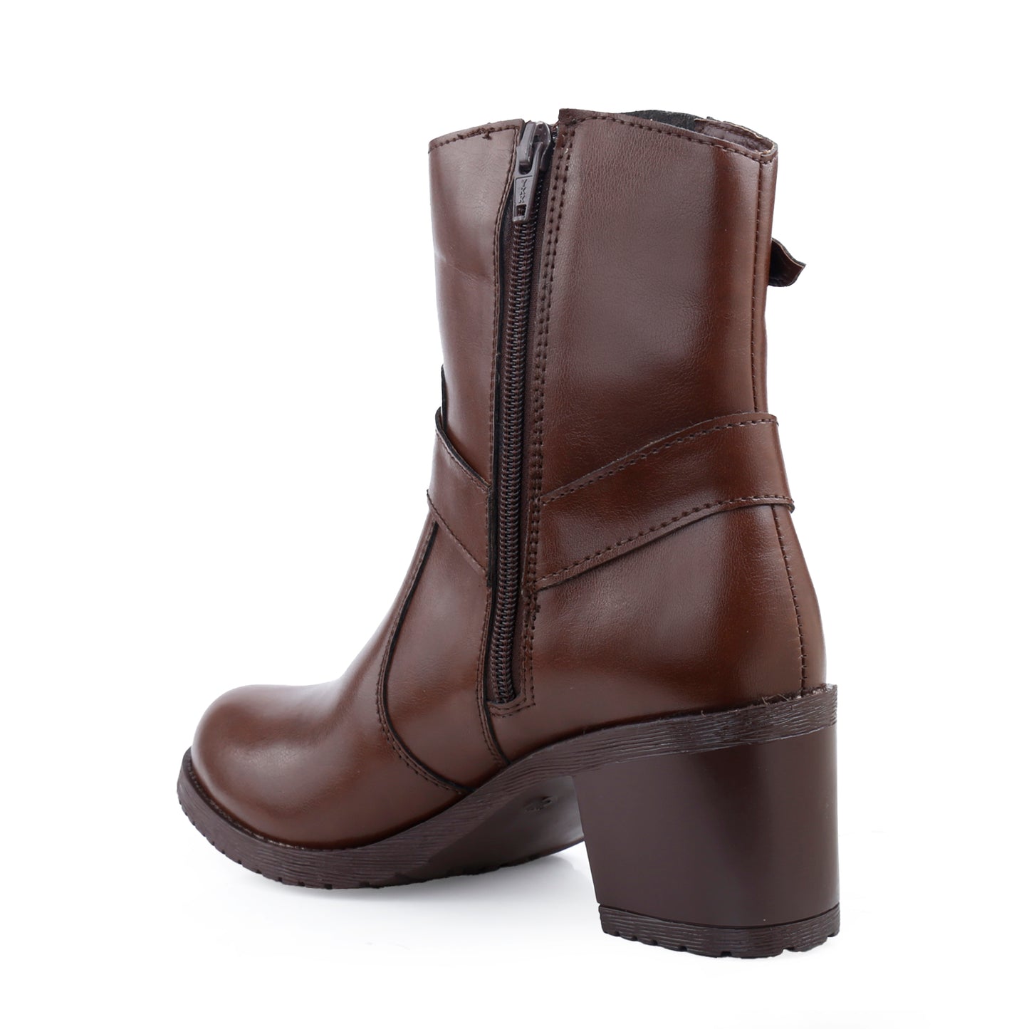 Elegant Black Vegan Ankle Zipper Boots for Women