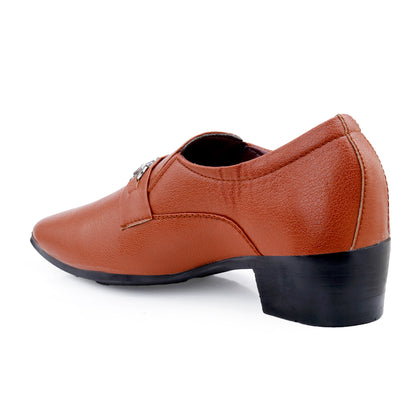 Men's 2 Inch Formal Height Increasing Slip-On Buckle Shoes