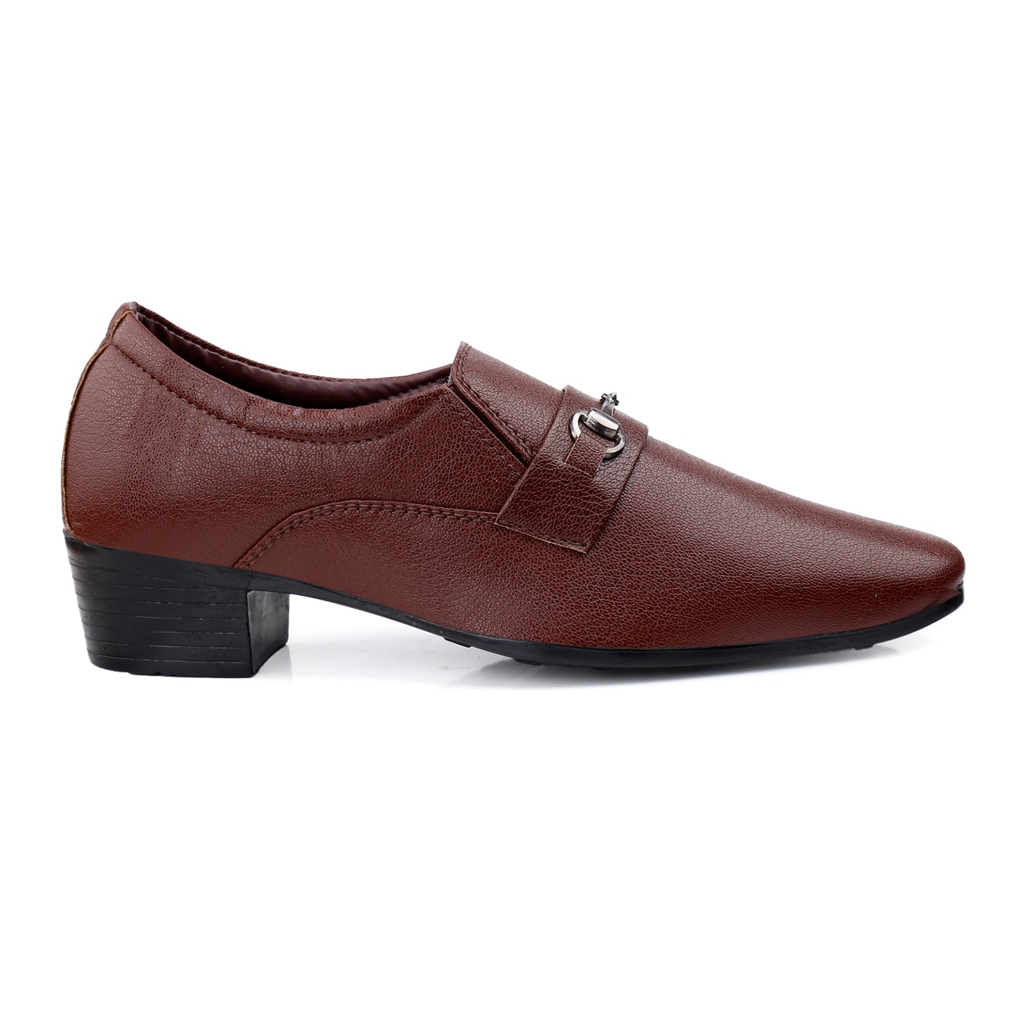 Men's 2 Inch Formal Height Increasing Slip-On Buckle Shoes