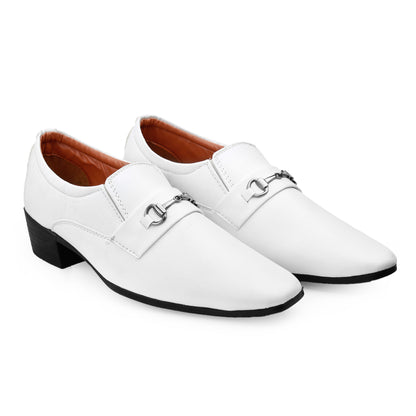 Men's 2 Inch Formal Height Increasing Slip-On Buckle Shoes