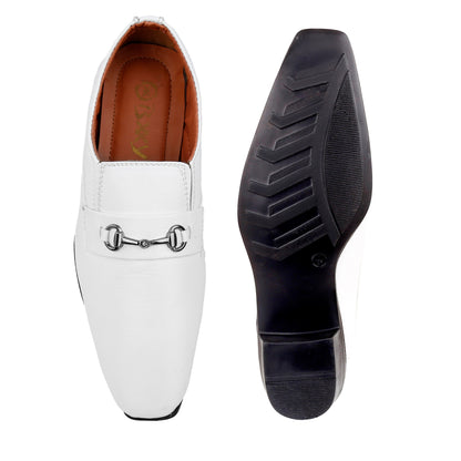 Men's 2 Inch Formal Height Increasing Slip-On Buckle Shoes