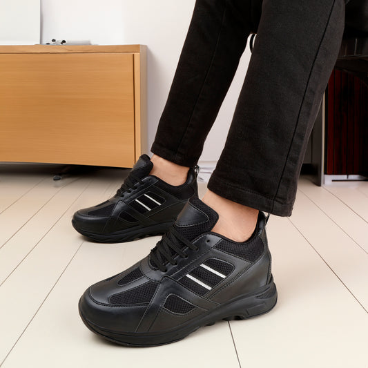 Men's 3 Inch Hidden Height Increasing Stylish Lace-up Boots