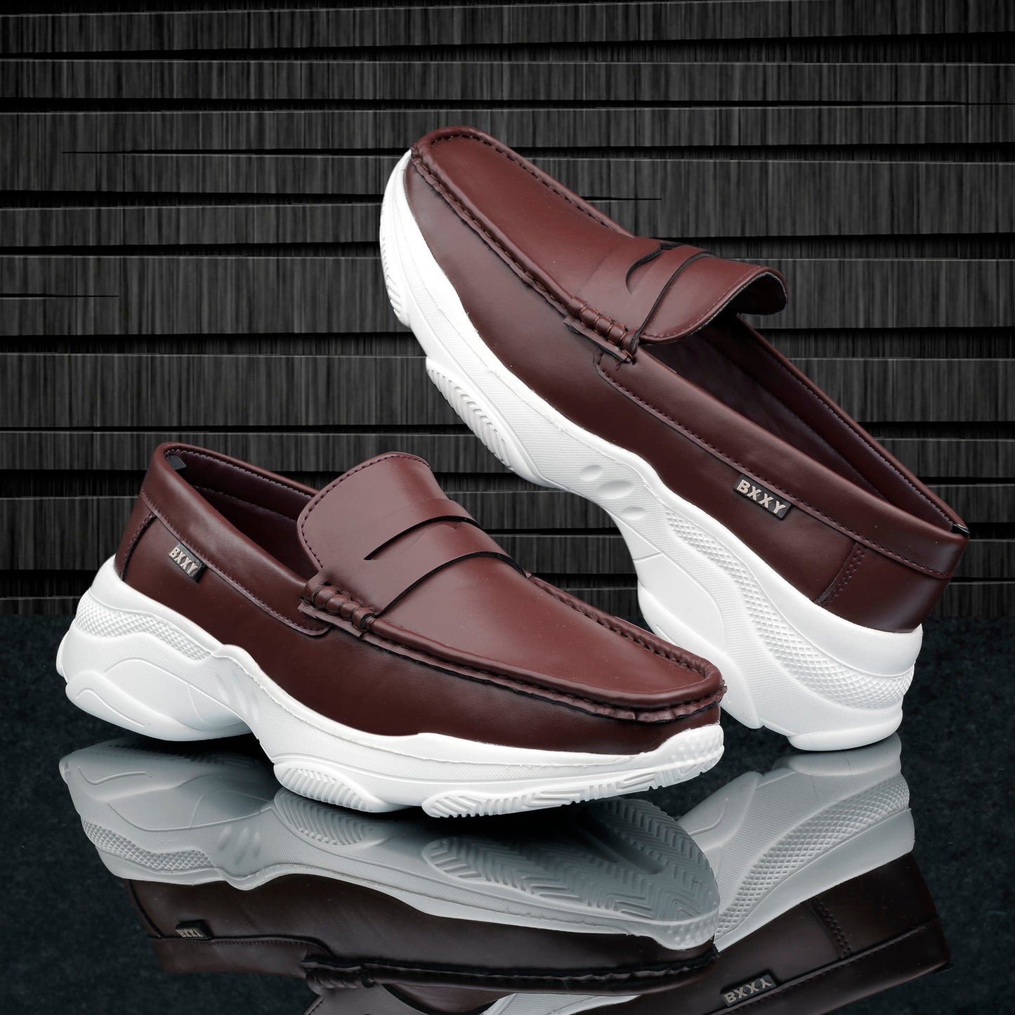 Bxxy's Vegan Leather Stylish Loafers for Men