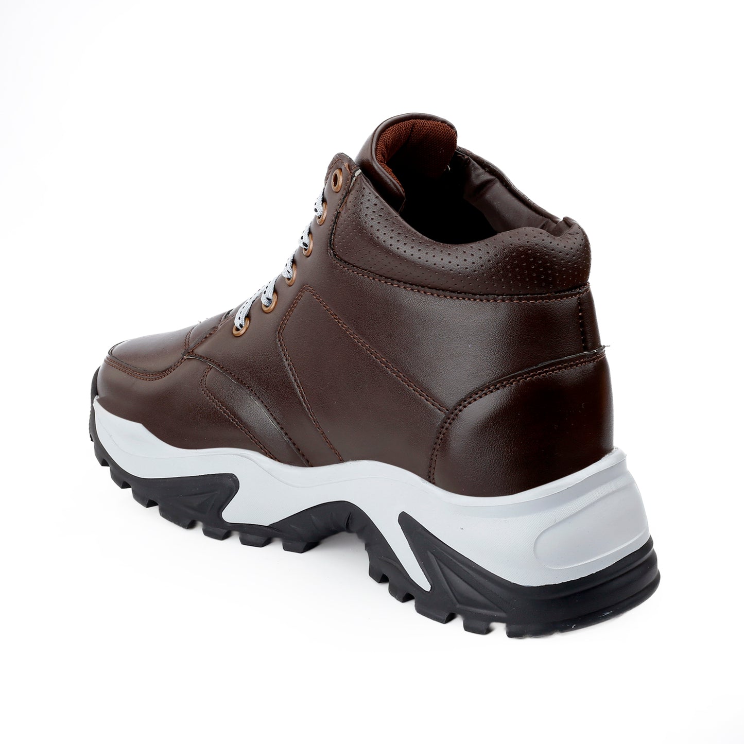 Men's 3 Inch Hidden Height Increasing Stylish Lace-up Boots