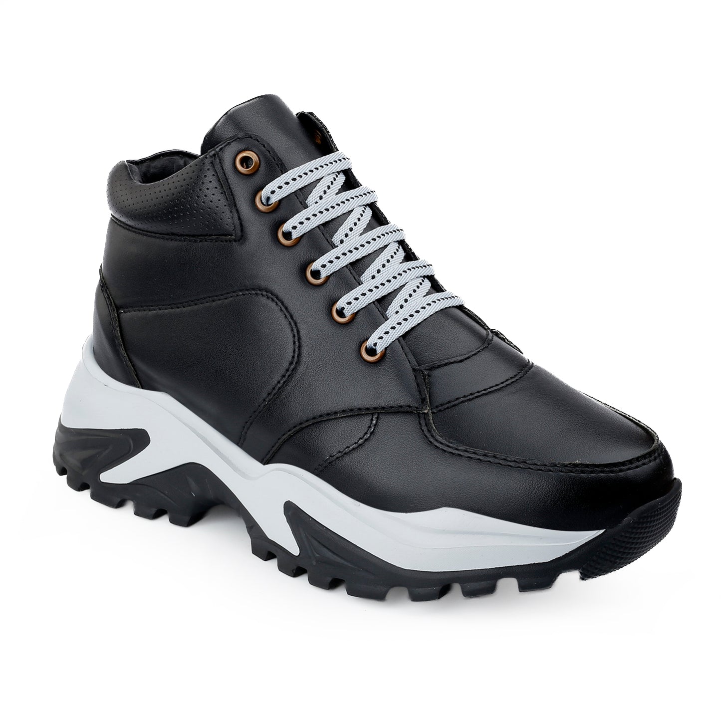 Men's 3 Inch Hidden Height Increasing Stylish Lace-up Boots