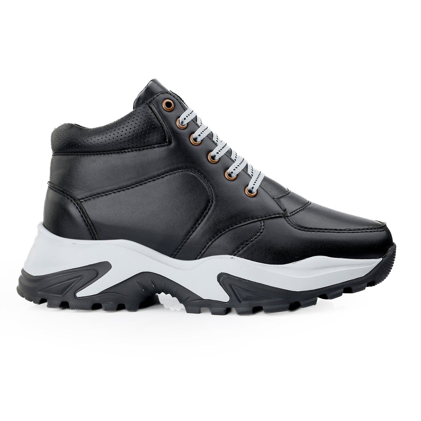 Men's 3 Inch Hidden Height Increasing Stylish Lace-up Boots