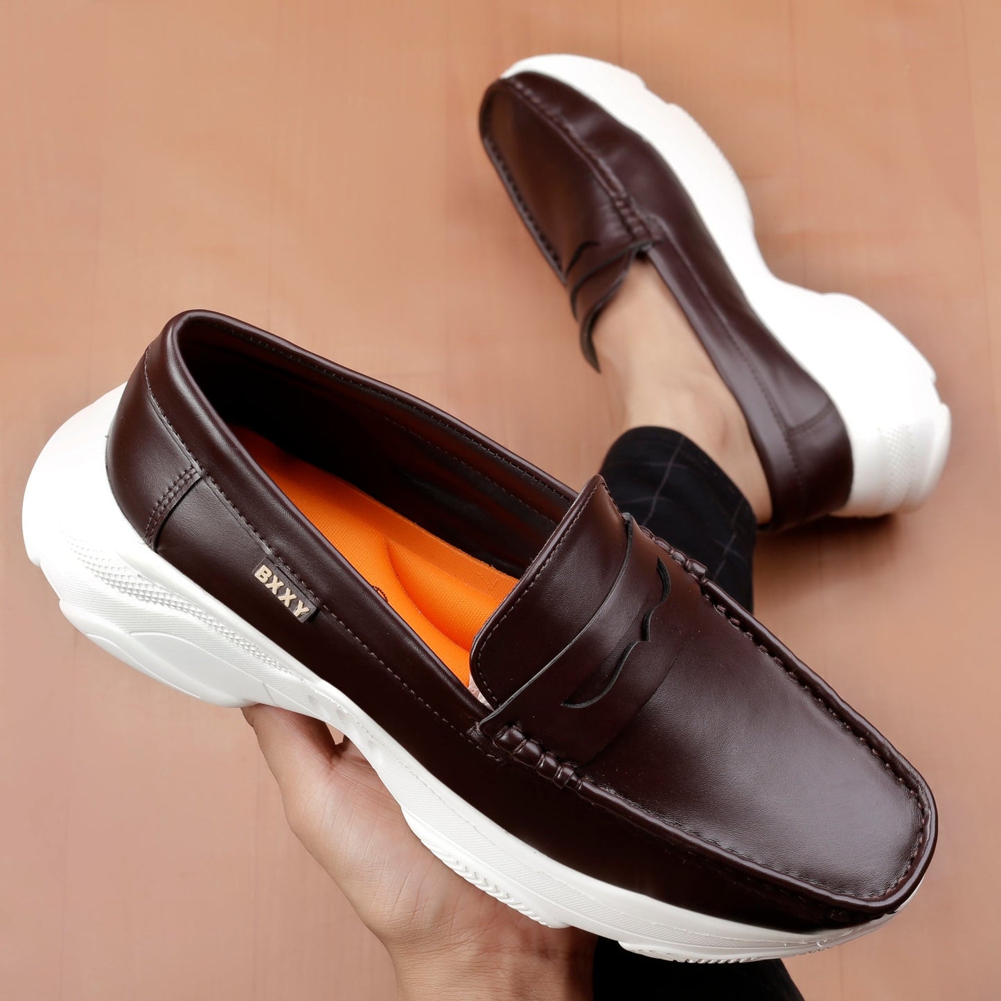 Bxxy's Vegan Leather Stylish Loafers for Men