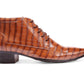 BXXY Men Height Increasing Faux Leather Material Formal Crocodile Style Lace-Up Boots on Cuban Sole