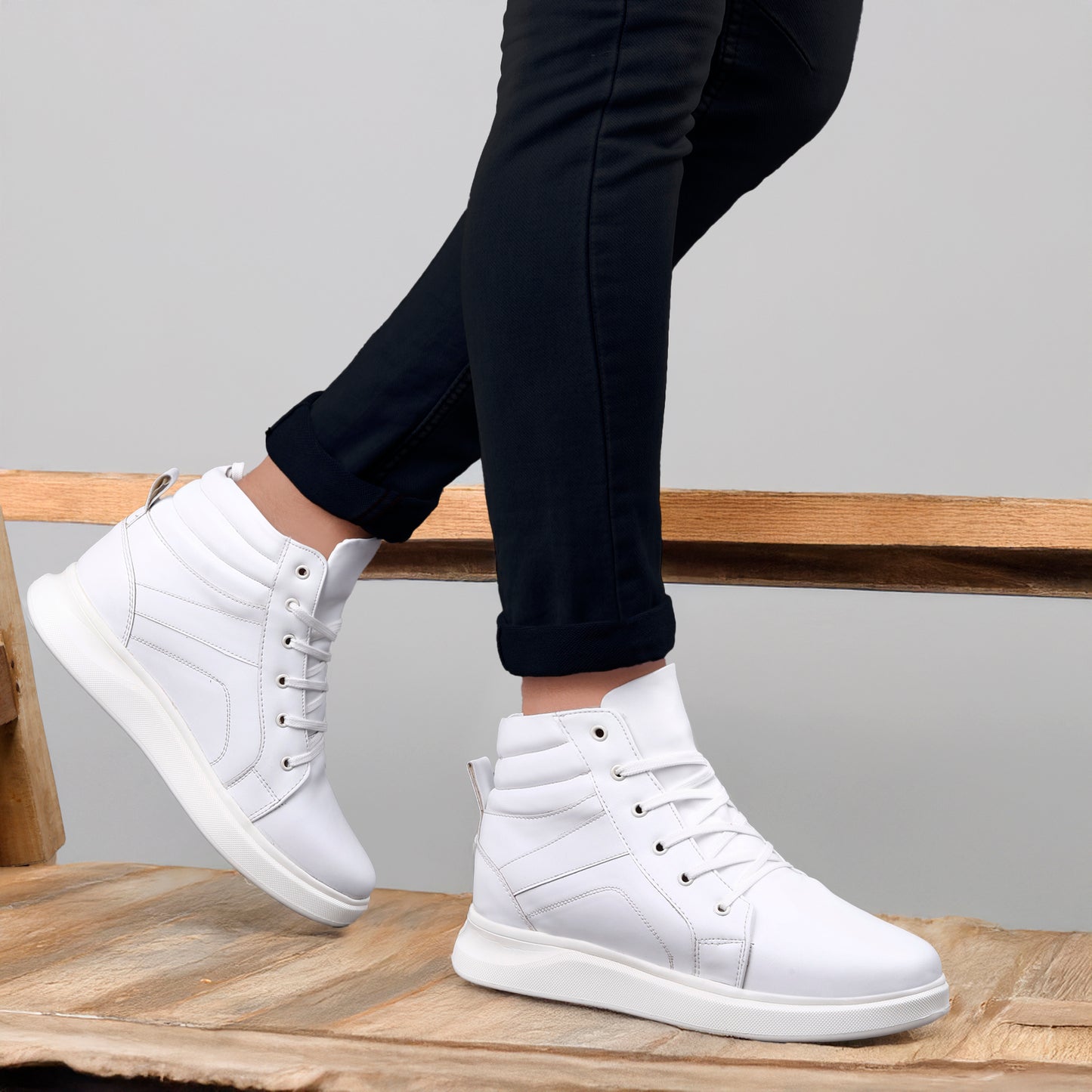 Men's 3.1 Inches Hidden Height Increasing Boots