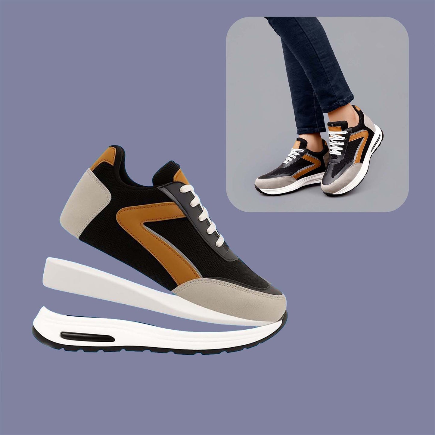 Bxxy Mens 9cm Height Increasing Sports Shoes Hidden Elevator Boost