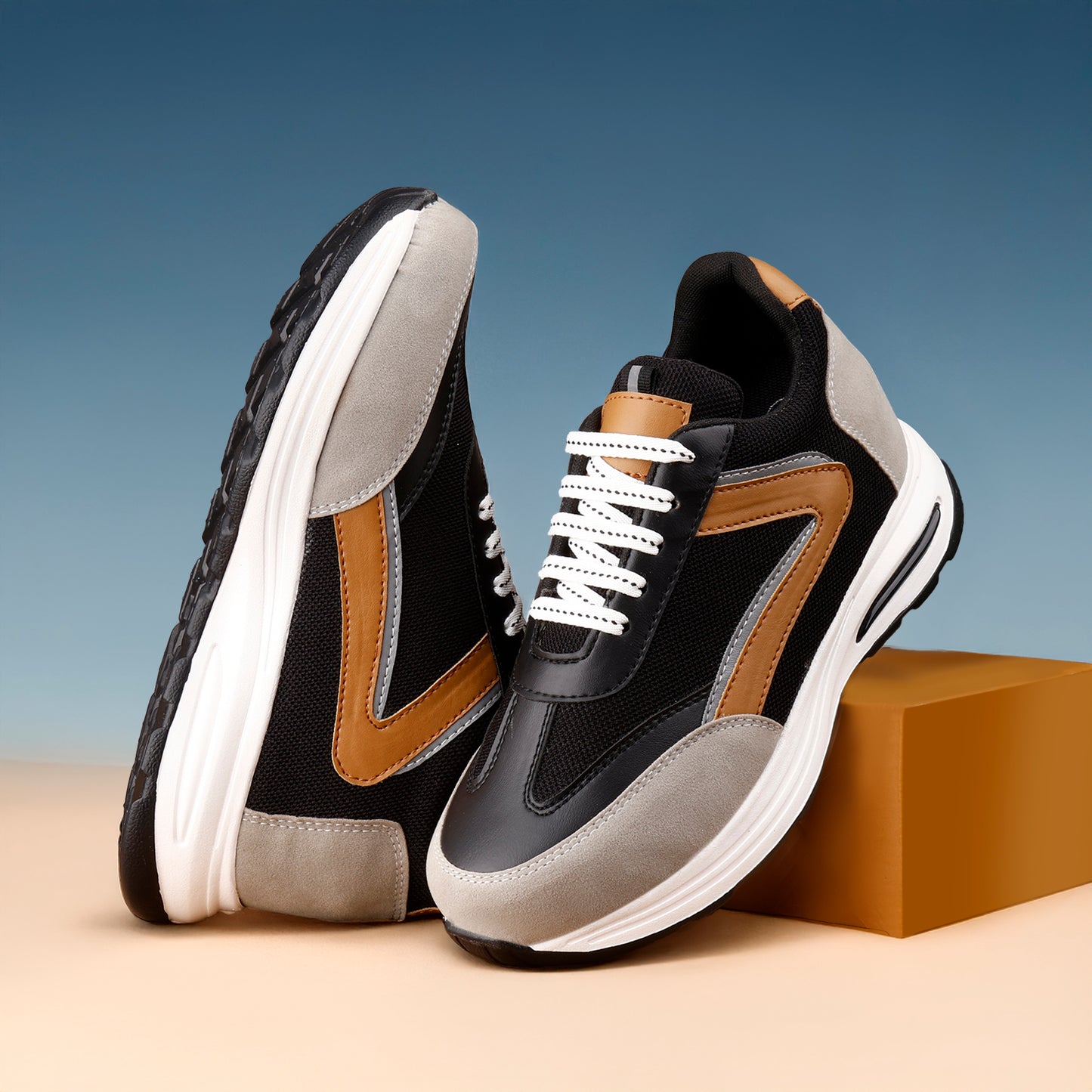 Bxxy Mens 9cm Height Increasing Sports Shoes Hidden Elevator Boost
