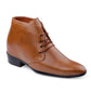 BXXY Men's 3.5 Inch Hidden Height Increasing Tan Formal Lace-up Boot With Faux Material Lace Up For Men