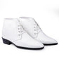 BXXY Men's 3.5 Inch Hidden Height Increasing Tan Formal Lace-up Boot With Faux Material Lace Up For Men