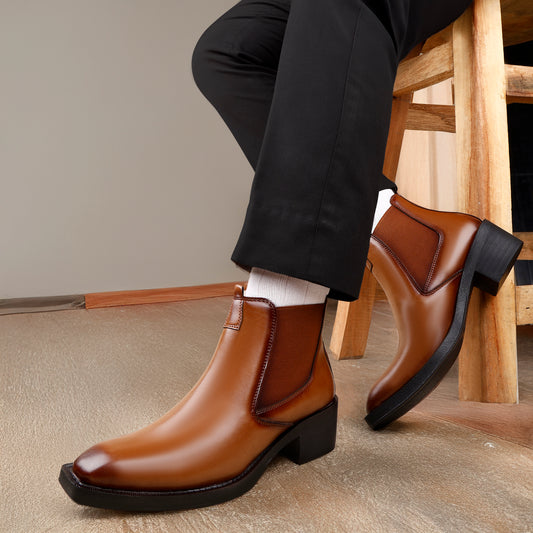 Men's 2 Inches Stylish Height Lifting Boots