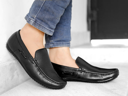 BXXY Men's Leather Office Wear Dress Formal Slip-on Shoes