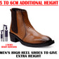 Men's Stylish 2-Inch Height Boosting Ankle Boots
