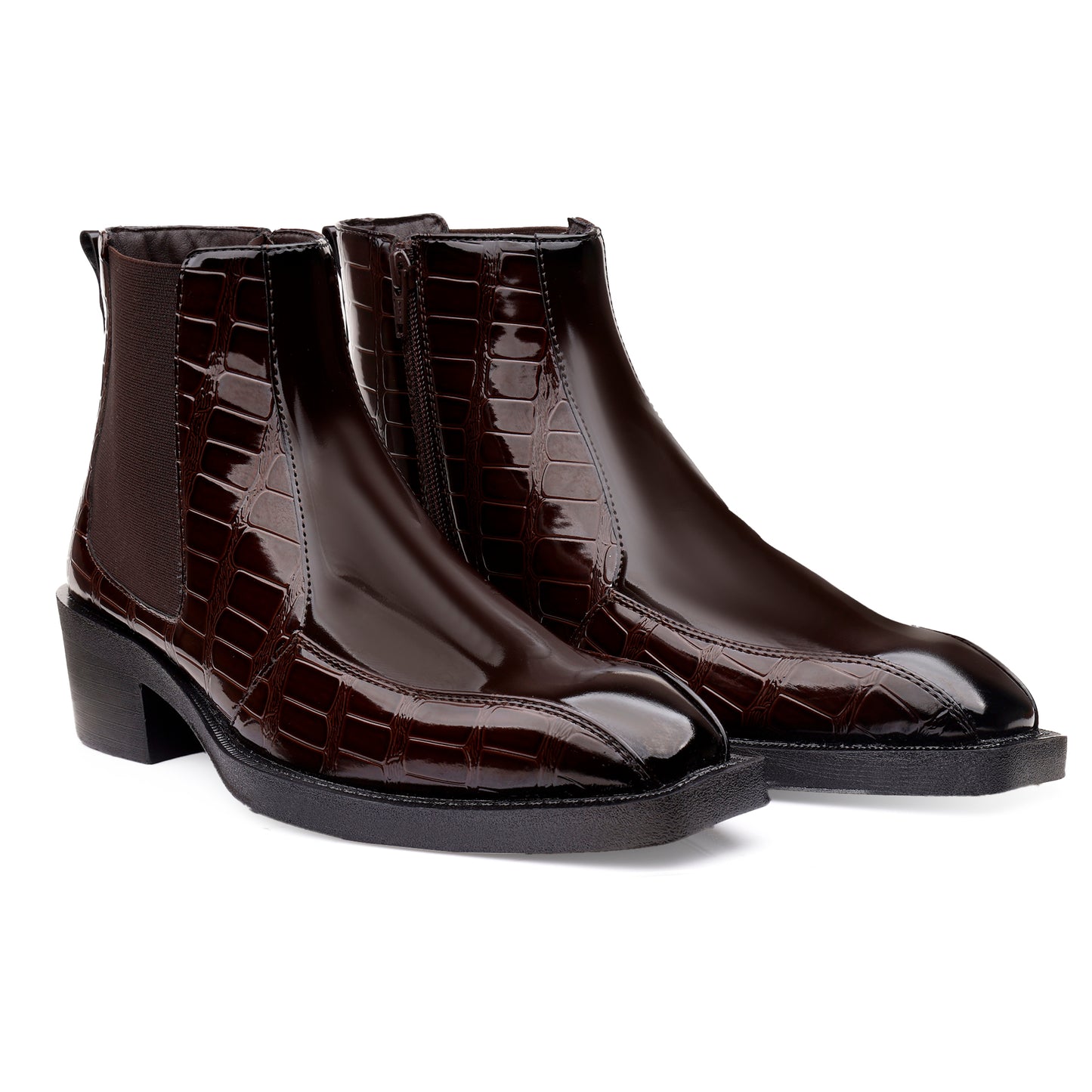 Men's Elevator Boots for Extra 2 Inches Height
