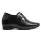 BXXY 9 cm (3.5 Inch) Height Increasing Casual Shoe Oxford Lace-Up Semi Brogue l Patent Faux Leather Shoes