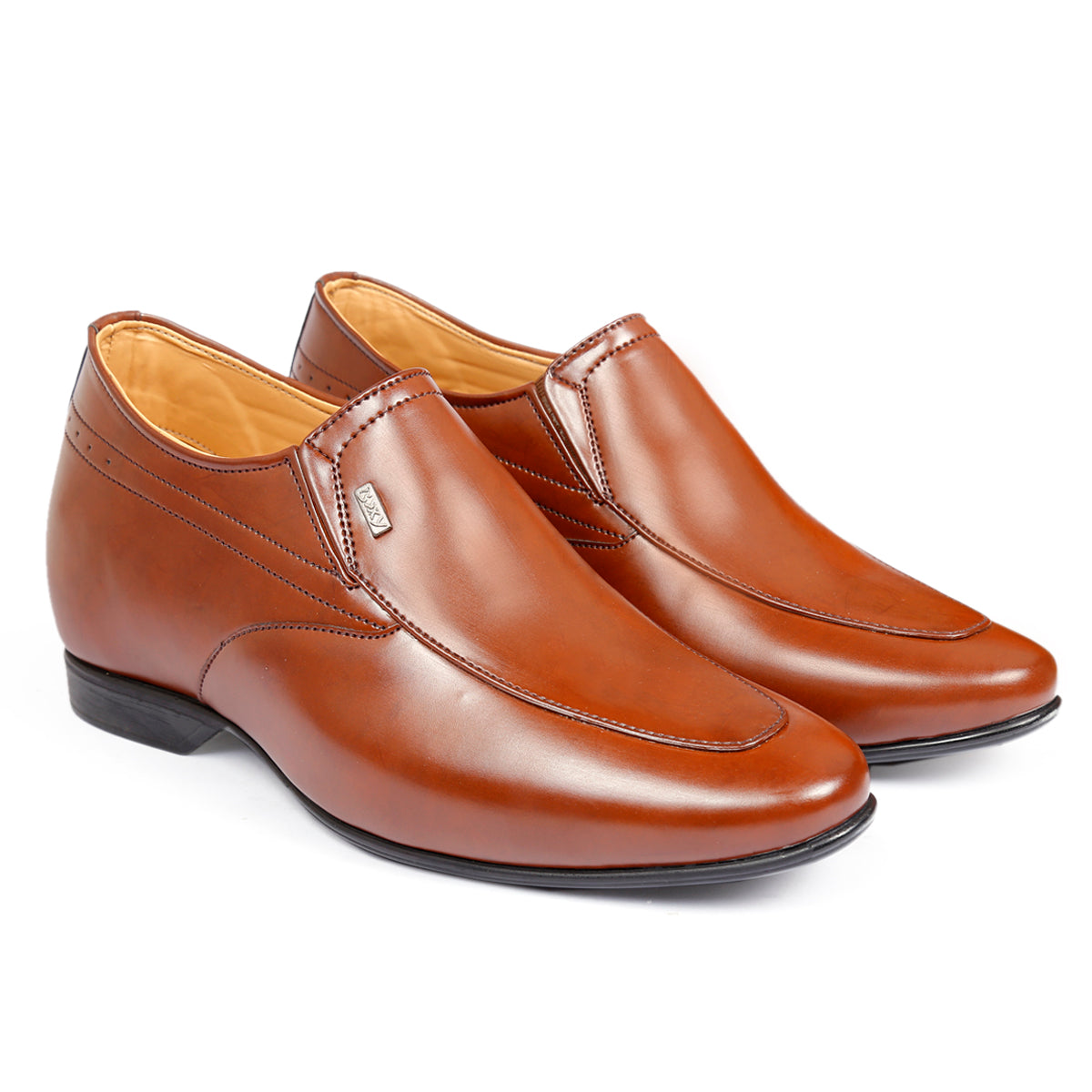BXXY 9 cm (3.5 Inch) Height Increasing Dress Shoe Slip-on Formal Faux Leather Shoes