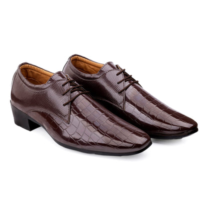 BXXY Height Increasing Party Wear Lace-up Shoes For Men