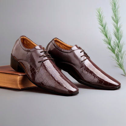 BXXY Height Increasing Party Wear Lace-up Shoes For Men