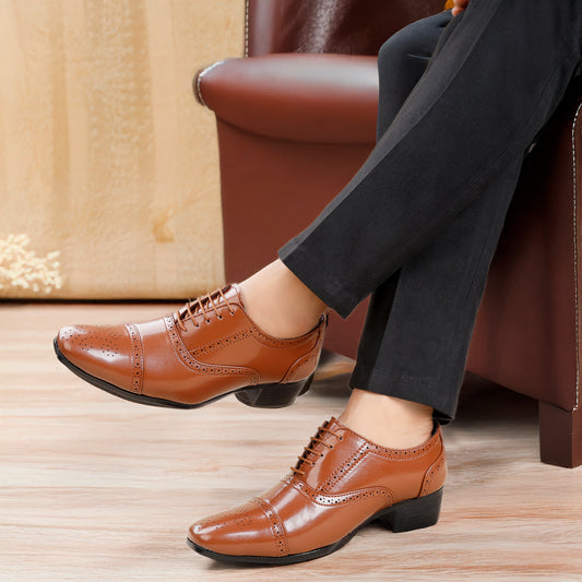 Men’s Height Increasing Oxford Brogue Shoes