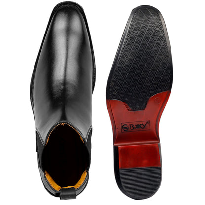 Bxxy's 2 Inch Height Increasing Faux Leather Chelsea Boots for Men