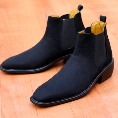 Men’s British-Style Suede Height Lift Boots