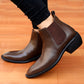 Bxxy's 3 Inch Hidden Height Increasing Faux Leather Chelsea Boots for Men