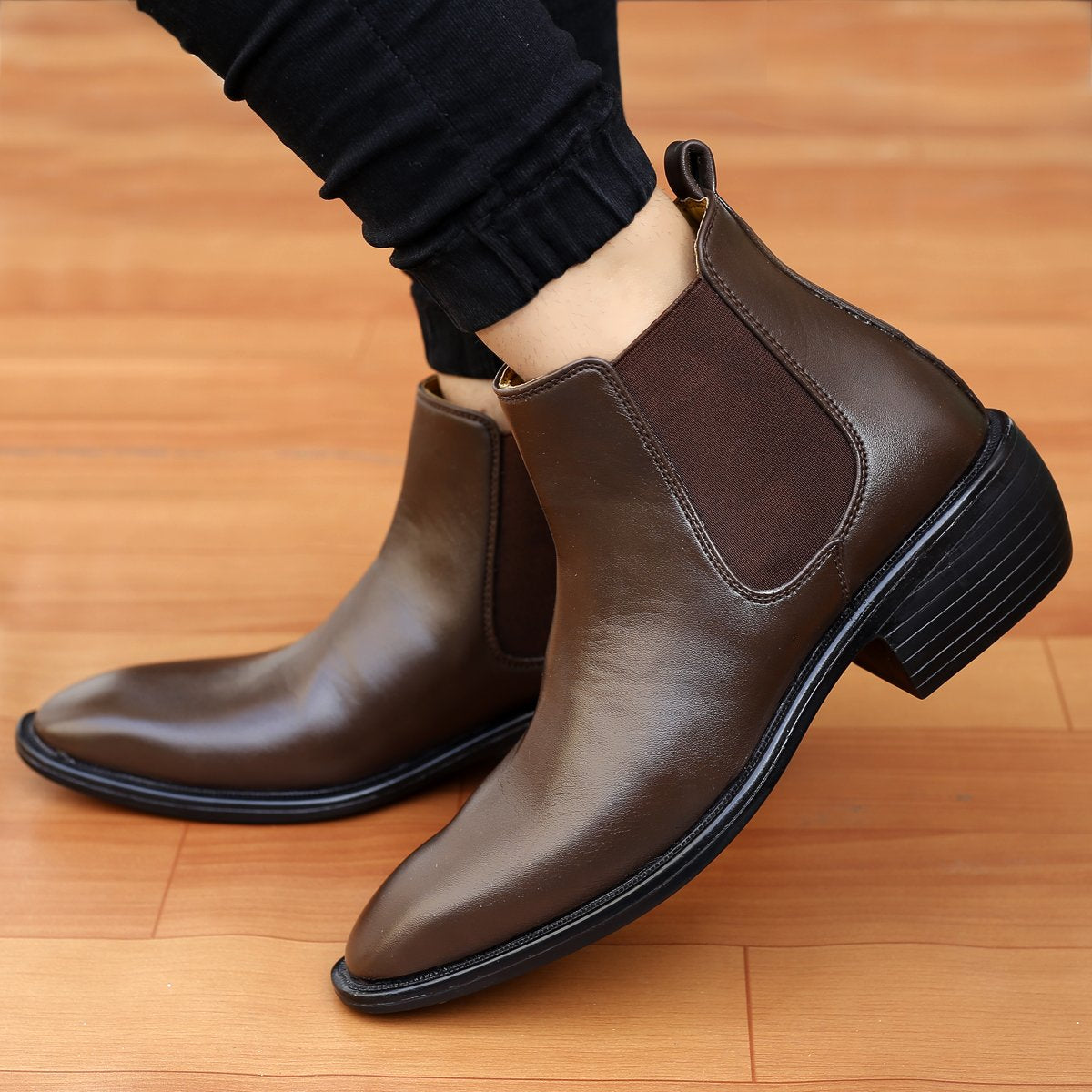 Men's 2 Inch Hidden Height Increasing  High-end Fashionable Chelsea Boots