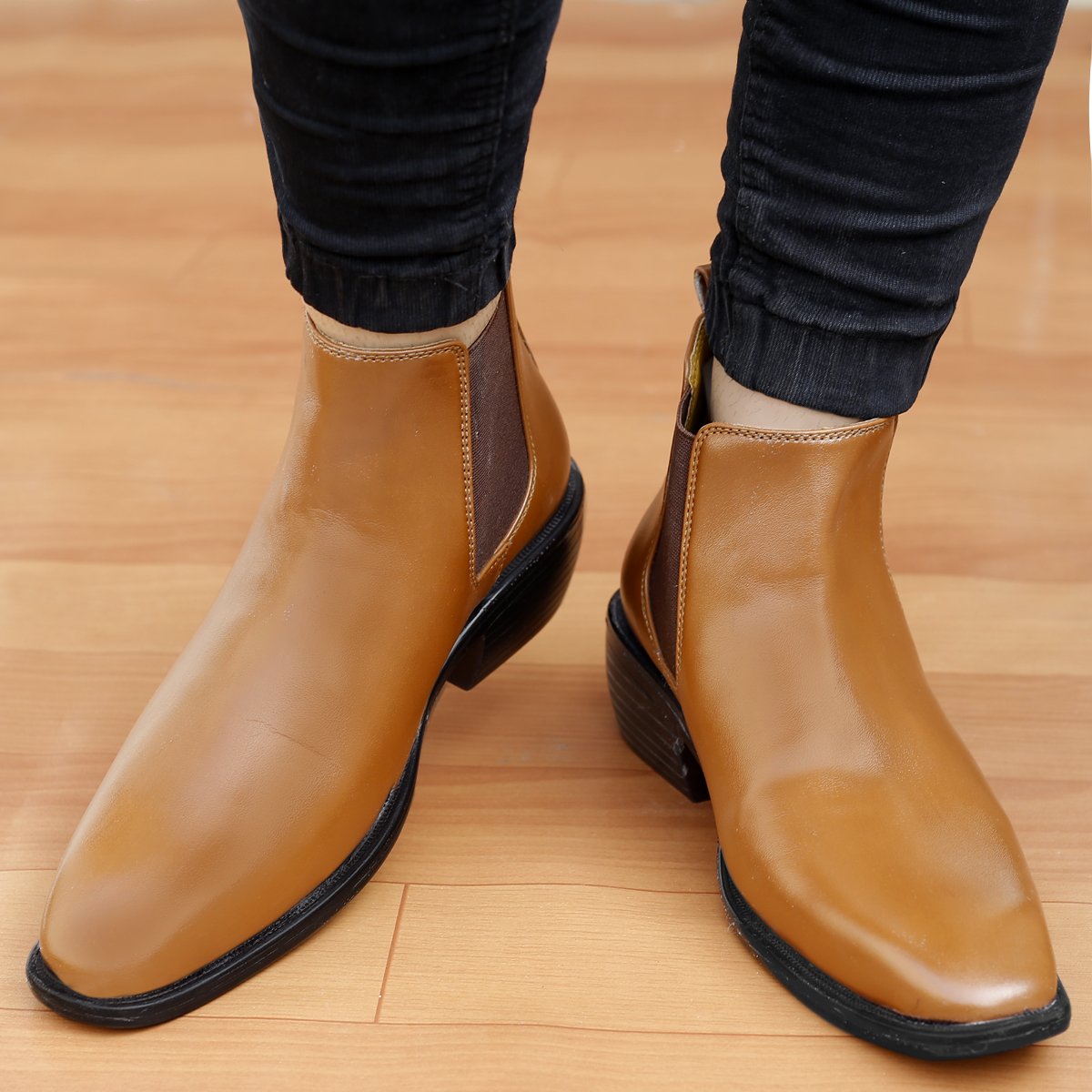Men's 2 Inch Hidden Height Increasing  High-end Fashionable Chelsea Boots