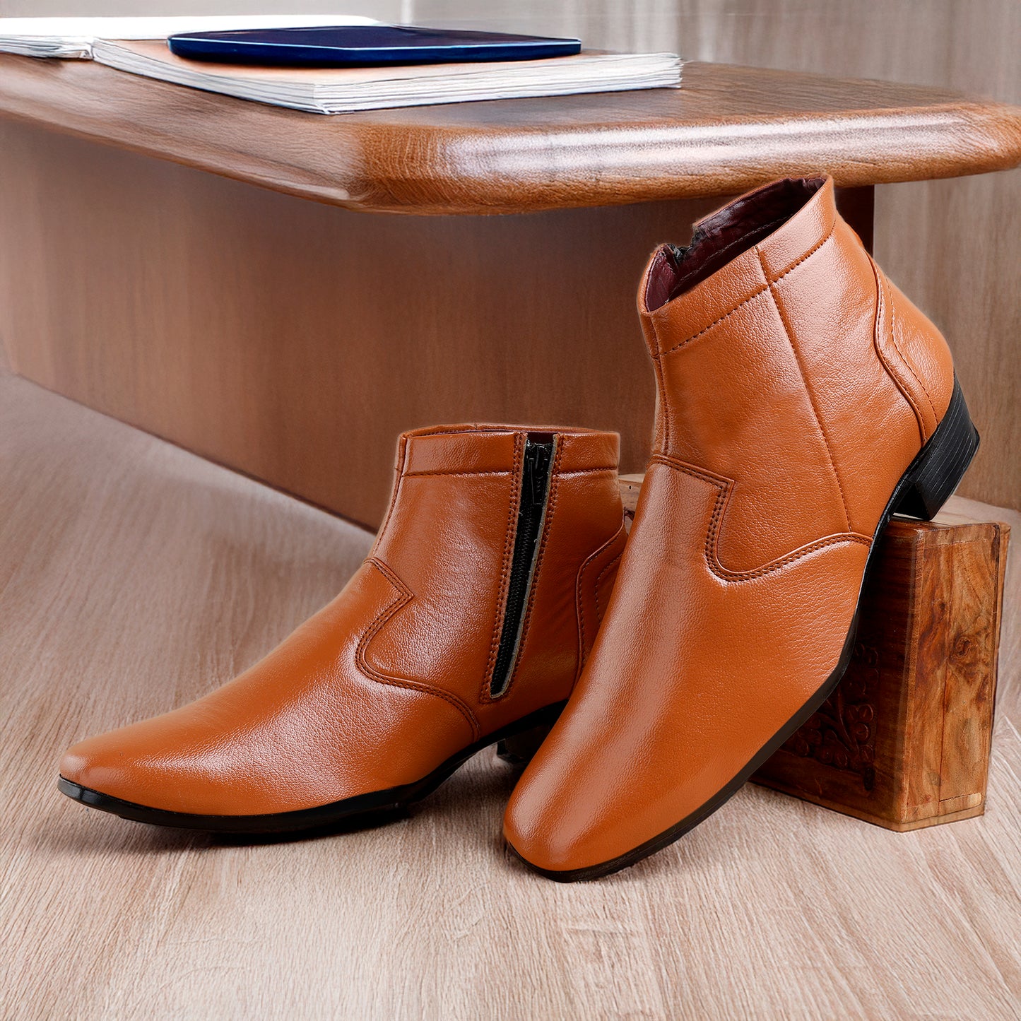 Bxxy Height Increasing Formal Ankle Zipper Boots