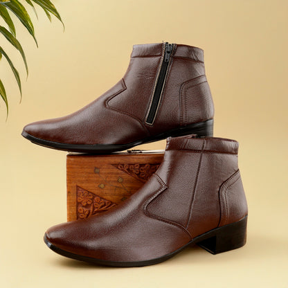 Bxxy Classic Formal Zipper Boots for Men