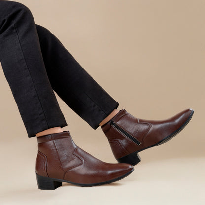 Bxxy Height Increasing Formal Ankle Zipper Boots