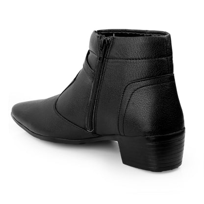 BXXY 2 Inch Height Increasing Ankle Zipper Boots For Men