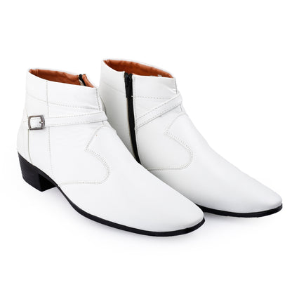 BXXY 2 Inch Height Increasing Ankle Zipper Boots For Men