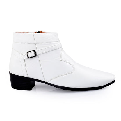 BXXY 2 Inch Height Increasing Ankle Zipper Boots For Men
