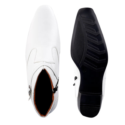 BXXY 2 Inch Height Increasing Ankle Zipper Boots For Men