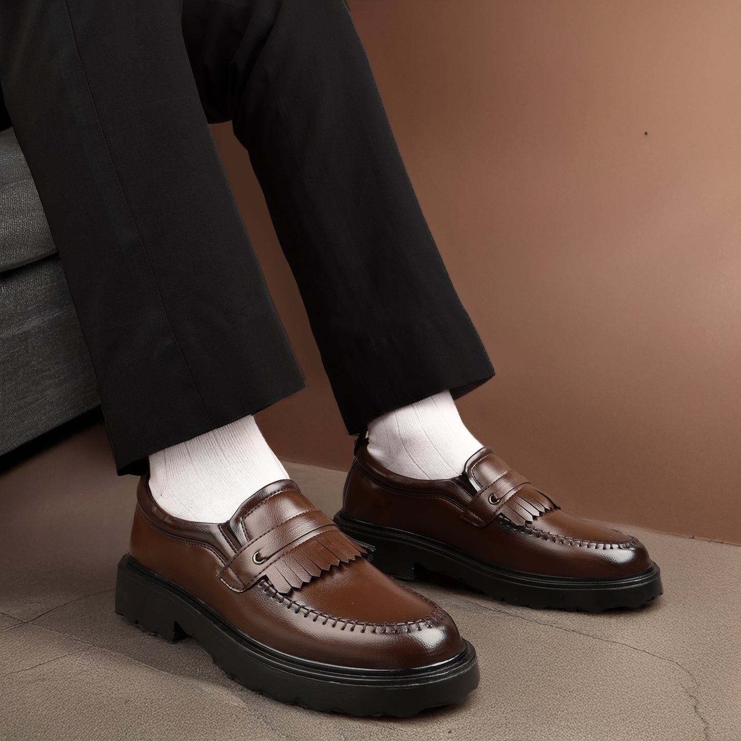 Everyday Black Formal Shoes – Comfortable Slip-On Style