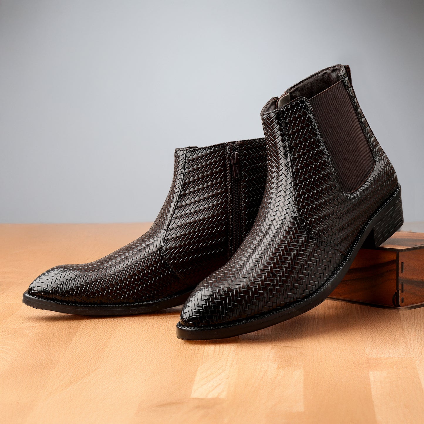 Height Increasing Chelsea Ankle Boots for Men